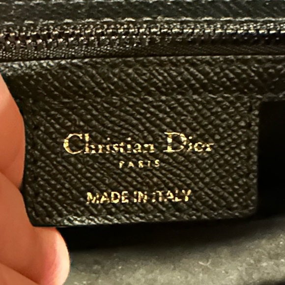 Dior Grained Leather Black Saddle with Strap - Picture 8 of 13